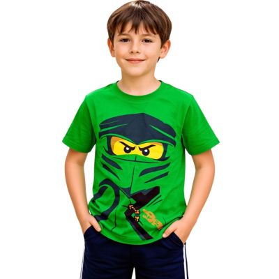 Urbnyard Boys Ninja Graphic T-Shirt, Green
