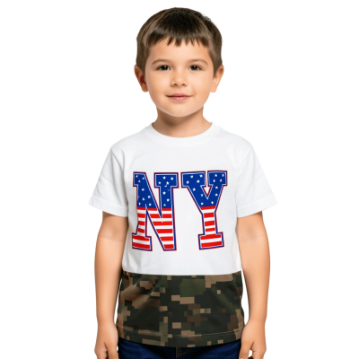 Urbnyard NY Graphic Camouflage T-Shirt, White