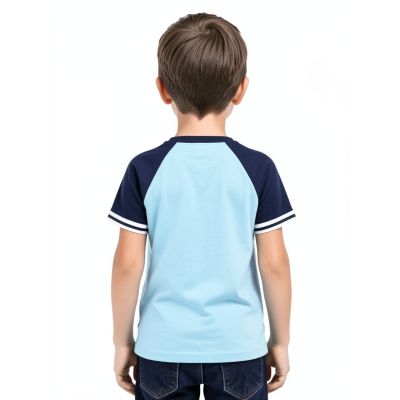 Brave Sailor Anchor Print Boys T-Shirt, Blue