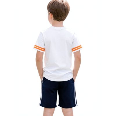 Urbnyard Boys Skate Dino Print T-Shirt, White