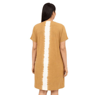 Golden Glow Tie-Dye Shift Dress, Brown