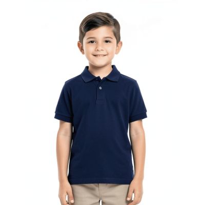 Urbnyard Kids Classic Polo T-Shirt, Navy Blue