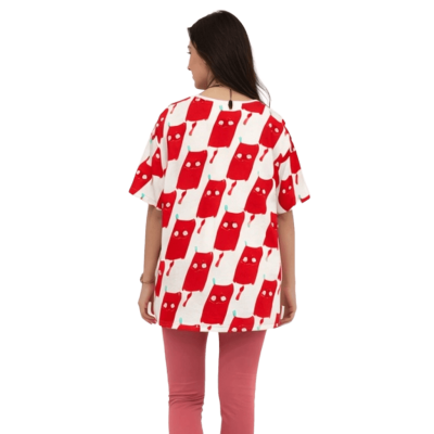 Urbnyard Playful Popsicle Print Oversized T-Shirt