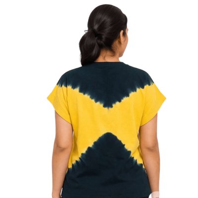 Urbnyard Solar Flare Hourglass Tie-Dye Tee, Yellow