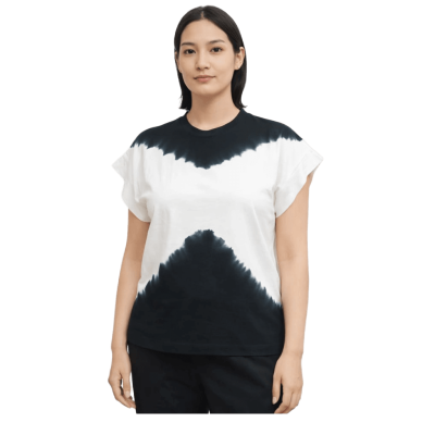 Urbnyard Women’s Tie-Dye T-Shirt, Black & White