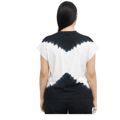 Urbnyard Women’s Tie-Dye T-Shirt, Black & White