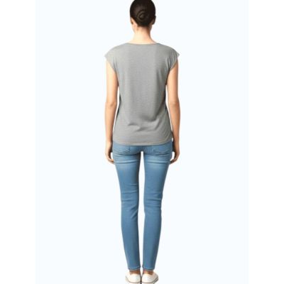 Urbnyard Women’s V-Neck Cap Sleeve T-Shirt, Grey